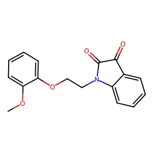 1-[2-(2-methoxyphenoxy)ethyl]-1H-indole-2,3-dione structure