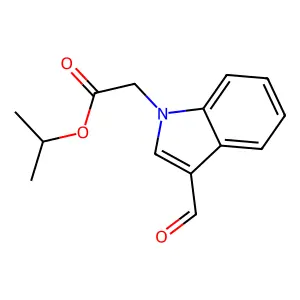 Isopropyl (3-formyl-1H-indol-1-YL)acetate structure