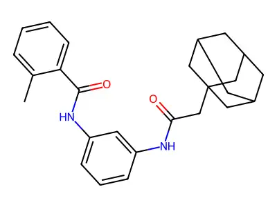 N-[3-[[2-(1-adamantyl)acetyl]amino]phenyl]-2-methylbenzamide structure