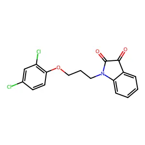 1-(3-(2,4-Dichlorophenoxy)propyl)indoline-2,3-dione structure