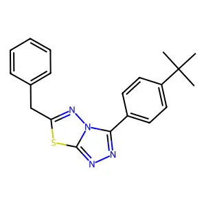 6-Benzyl-3-(4-tert-butylphenyl)-[1,2,4]triazolo[3,4-b][1,3,4]thiadiazole structure