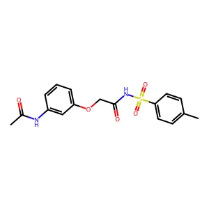 2-(3-acetamidophenoxy)-N-(4-methylphenyl)sulfonylacetamide structure