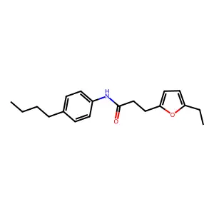 N-(4-butylphenyl)-3-(5-ethylfuran-2-yl)propanamide structure