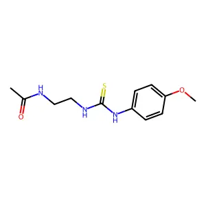 N-[2-[(4-methoxyphenyl)carbamothioylamino]ethyl]acetamide structure
