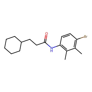 N-(4-bromo-2,3-dimethylphenyl)-3-cyclohexylpropanamide structure