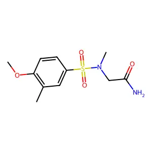 2-[(4-Methoxy-3-methylphenyl)sulfonyl-methylamino]acetamide structure