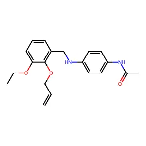 N-(4-{[2-(allyloxy)-3-ethoxybenzyl]amino}phenyl)acetamide structure