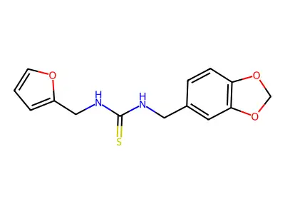 1-(1,3-Benzodioxol-5-ylmethyl)-3-(furan-2-ylmethyl)thiourea structure