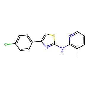 4-(4-chlorophenyl)-N-(3-methylpyridin-2-yl)-1,3-thiazol-2-amine structure