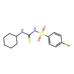 4-bromo-N-(cyclohexylcarbamothioyl)benzenesulfonamide structure