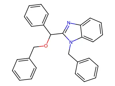 1-Benzyl-2-[phenyl(phenylmethoxy)methyl]benzimidazole structure