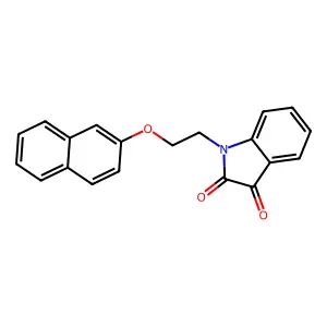 1-(2-(Naphthalen-2-yloxy)ethyl)indoline-2,3-dione structure