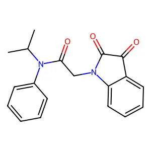 2-(2,3-dioxoindolin-1-yl)-N-isopropyl-N-phenylacetamide structure