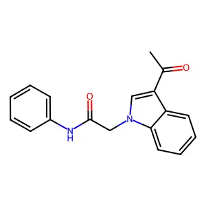 2-(3-acetyl-1H-indol-1-yl)-N-phenylacetamide structure