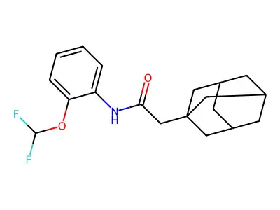 2-(1-adamantyl)-N-[2-(difluoromethoxy)phenyl]acetamide structure