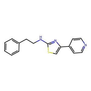 N-(2-phenylethyl)-4-pyridin-4-yl-1,3-thiazol-2-amine structure