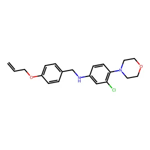 3-chloro-4-(morpholin-4-yl)-N-[4-(prop-2-en-1-yloxy)benzyl]aniline structure