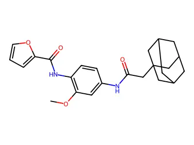 N-{4-[(1-adamantylacetyl)amino]-2-methoxyphenyl}-2-furamide structure