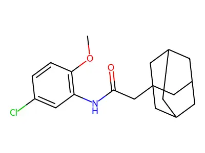 2-(1-adamantyl)-N-(5-chloro-2-methoxyphenyl)acetamide structure