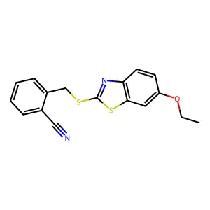 2-{[(6-Ethoxy-1,3-benzothiazol-2-yl)sulfanyl]methyl}benzonitrile structure