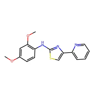 N-(2,4-dimethoxyphenyl)-4-(pyridin-2-yl)-1,3-thiazol-2-amine structure