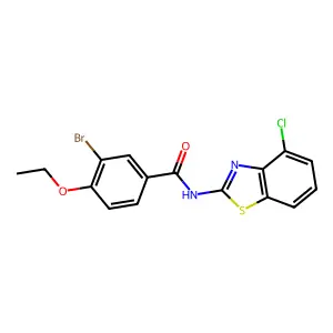 3-bromo-N-(4-chloro-1,3-benzothiazol-2-yl)-4-ethoxybenzamide structure