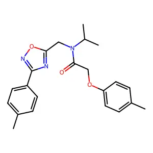 N-Isopropyl-N-((3-p-tolyl-1,2,4-oxadiazol-5-yl)methyl)-2-(p-tolyloxy)acetamide structure