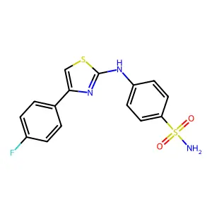 4-[[4-(4-Fluorophenyl)-1,3-thiazol-2-yl]amino]benzenesulfonamide structure
