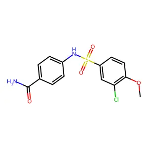 4-[(3-Chloro-4-methoxyphenyl)sulfonylamino]benzamide structure