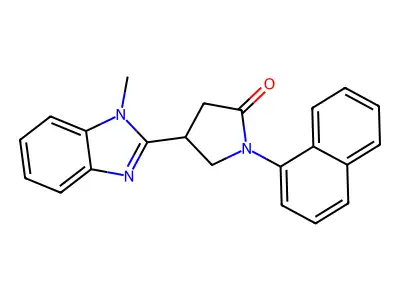 4-(1-methyl-1H-1,3-benzodiazol-2-yl)-1-(naphthalen-1-yl)pyrrolidin-2-one structure