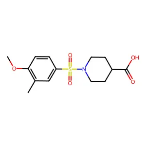 1-[(4-Methoxy-3-methylphenyl)sulfonyl]piperidine-4-carboxylic acid structure
