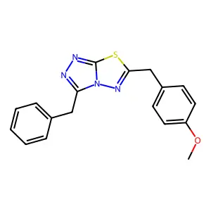 3-Benzyl-6-[(4-methoxyphenyl)methyl]-[1,2,4]triazolo[3,4-b][1,3,4]thiadiazole structure