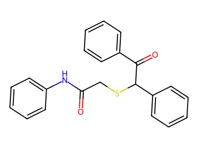 2-[(2-oxo-1,2-diphenylethyl)sulfanyl]-N-phenylacetamide structure