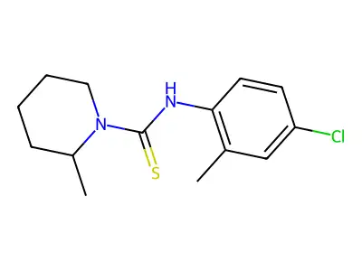 N-(4-chloro-2-methylphenyl)-2-methylpiperidine-1-carbothioamide structure