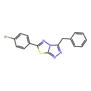 3-Benzyl-6-(4-bromophenyl)[1,2,4]triazolo[3,4-b][1,3,4]thiadiazole structure