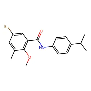 5-bromo-2-methoxy-3-methyl-N-(4-propan-2-ylphenyl)benzamide structure