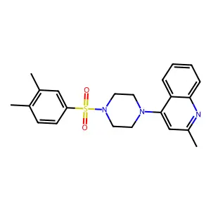 4-[4-(3,4-Dimethylphenyl)sulfonylpiperazin-1-yl]-2-methylquinoline structure