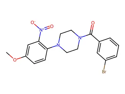 (3-Bromophenyl)-[4-(4-methoxy-2-nitrophenyl)piperazin-1-yl]methanone structure