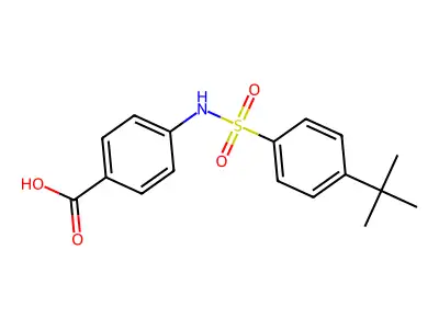 4-{[(4-Tert-butylphenyl)sulfonyl]amino}benzoic acid structure