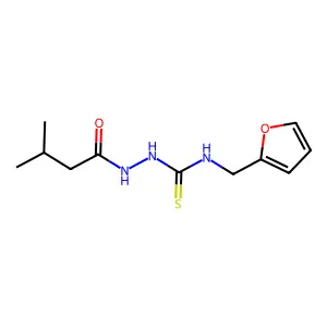 1-(Furan-2-ylmethyl)-3-(3-methylbutanoylamino)thiourea structure