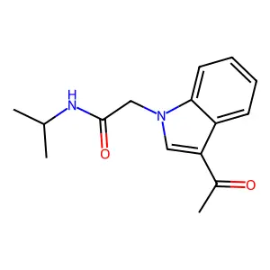 2-(3-acetylindol-1-yl)-N-propan-2-ylacetamide structure
