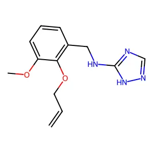 (2-Allyloxy-3-methoxy-benzyl)-(1H-[1,2,4]triazol-3-yl)-amine structure