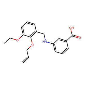 3-{[2-(Allyloxy)-3-ethoxybenzyl]amino}benzoic acid structure