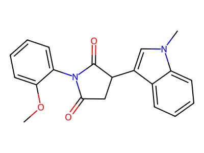 1-(2-Methoxyphenyl)-3-(1-methylindol-3-yl)pyrrolidine-2,5-dione structure