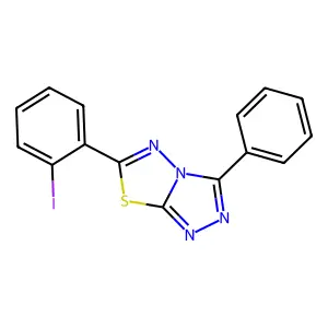 6-(2-Iodophenyl)-3-phenyl[1,2,4]triazolo[3,4-b][1,3,4]thiadiazole structure