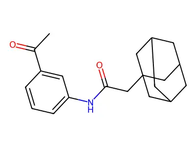 N-(3-acetylphenyl)-2-(1-adamantyl)acetamide structure