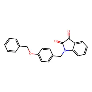 1-(4-(Benzyloxy)benzyl)indoline-2,3-dione structure