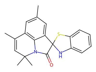 4',4',6',8'-tetramethyl-3H,4'H-spiro[1,3-benzothiazole-2,1'-pyrrolo[3,2,1-ij]quinolin]-2'-one structure