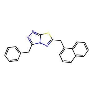 3-Benzyl-6-(1-naphthylmethyl)[1,2,4]triazolo[3,4-b][1,3,4]thiadiazole structure