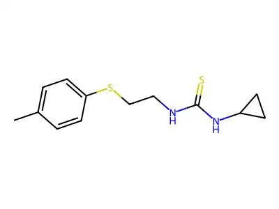 1-Cyclopropyl-3-[2-(4-methylphenyl)sulfanylethyl]thiourea structure